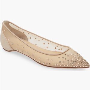 Christian Louboutin Follies Ballerina Crystal Flats